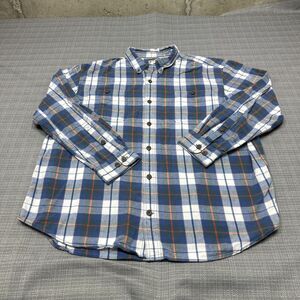 Duluth Trading Flannel Mens XXL Blue Plaid Outdoors Hunting‎ Casual Cabincore